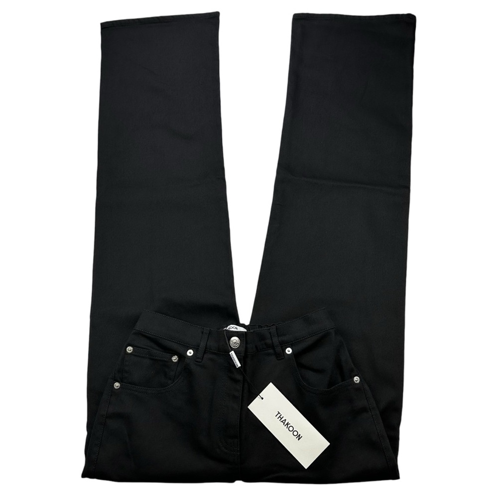 Thakoon Black High Waisted Denim Pant, NWT, 2